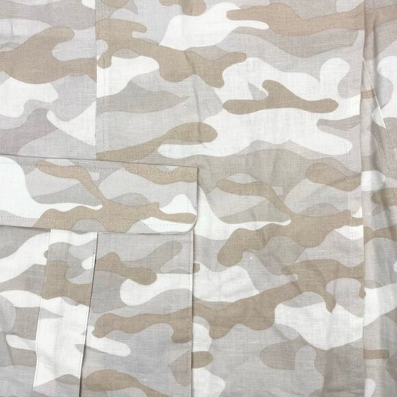 NWT ZARA Camo Linen Blend Cargo Wrap Mini Skirt Sz Small - Picture 7 of 8